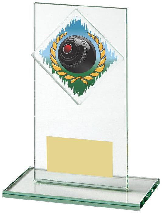 Jade Glass Upright Award For Lawn Bowls