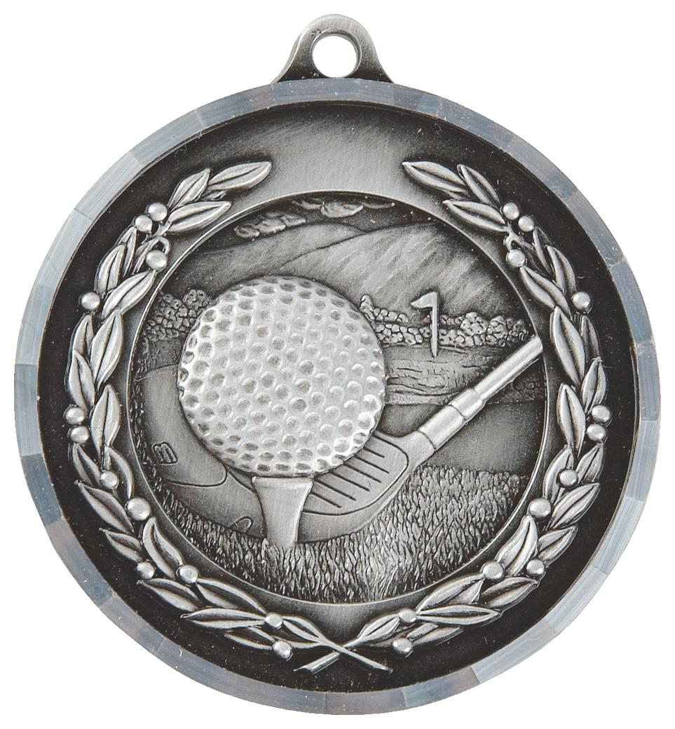 5cm Diamond Edged Golf Medal