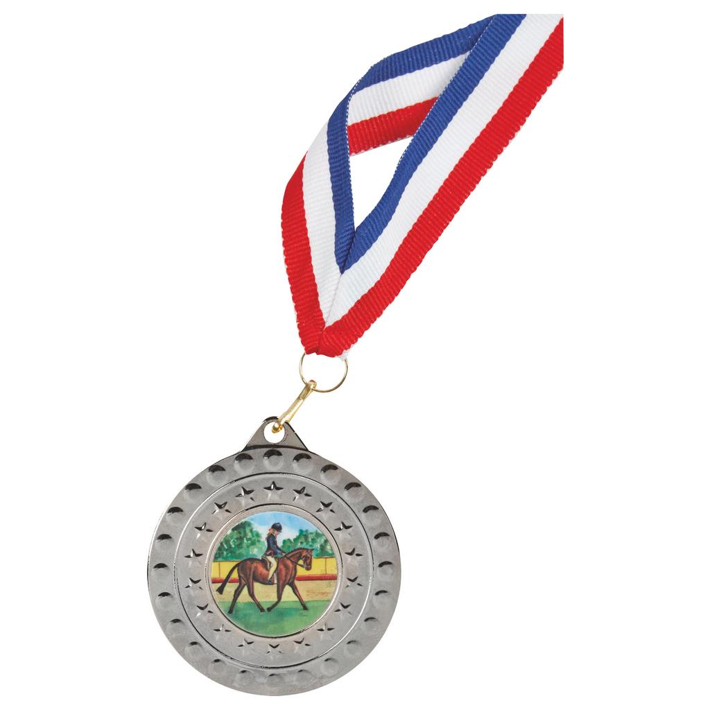 50mm Sports Medal with 22mm Ribbon - Available in Gold, Silver and Bronze