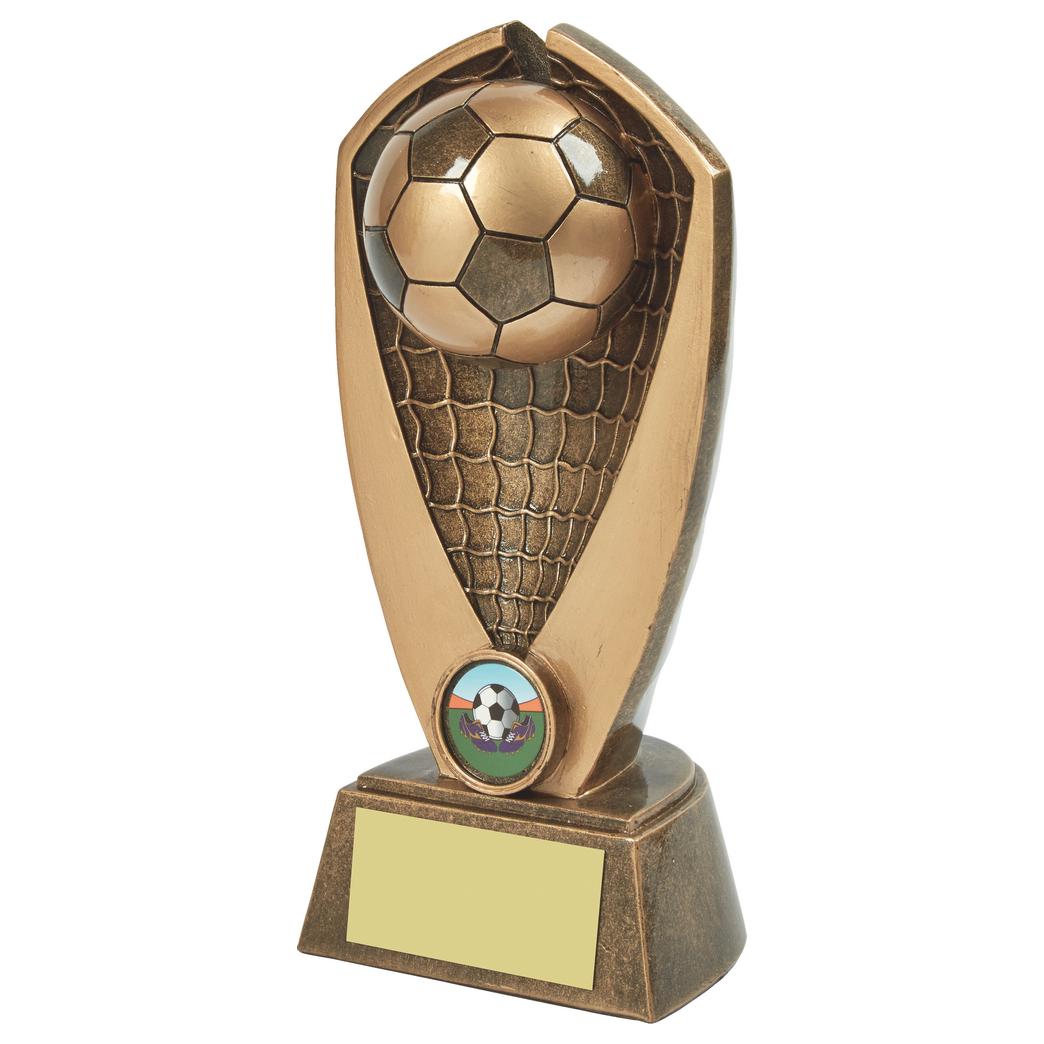 Gold Resin Football Net Award - Available in 6 sizes