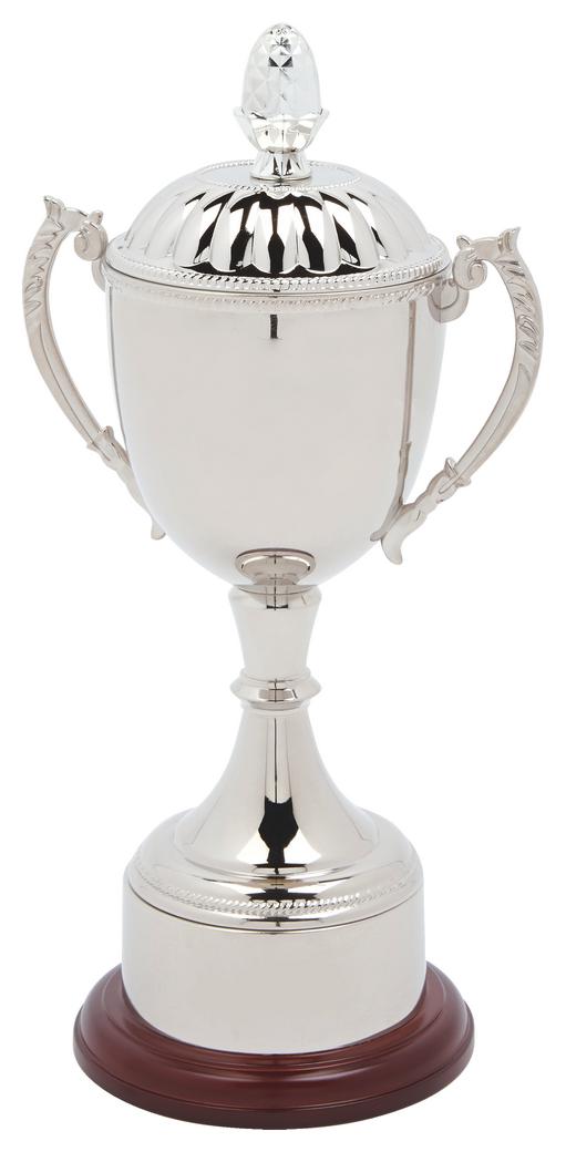 Nickel Plated Trophy Cup With Plinth Band