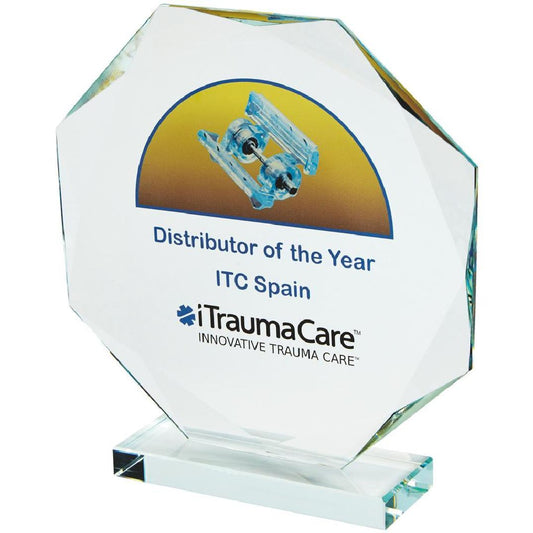 Crystal Octagon Award for Colour Printing - 3 Sizes