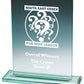 Jade Glass Rectangle Award Engraved
