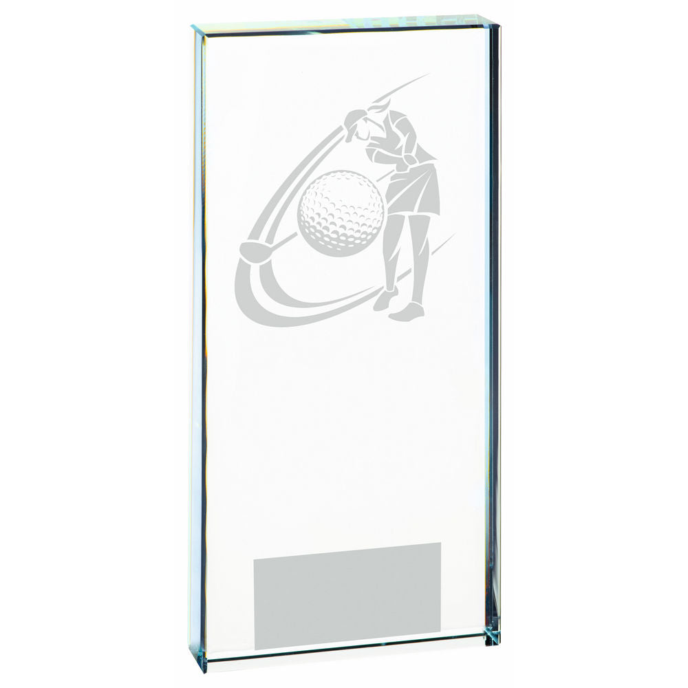 Clear Glass Golf Award - Female - 3 Sizes