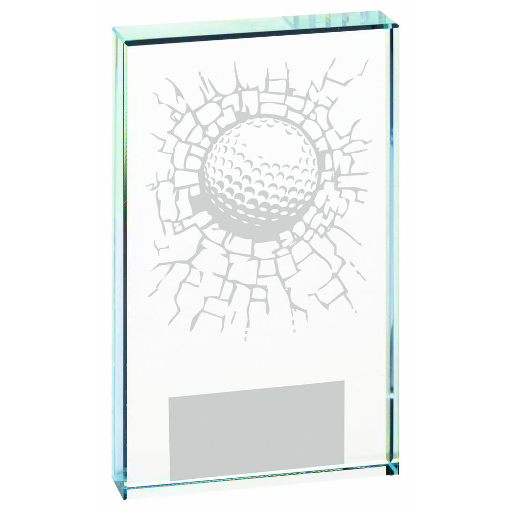 Clear Glass Golf Award - Ball - 3 Sizes