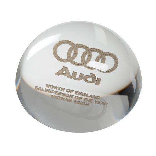 Durham Dome Crystal Paperweight 75mm