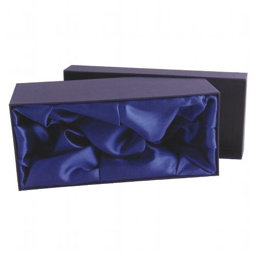 Luxury Blue Whisky Glass Presentation Box - Fits 2 Whiskey