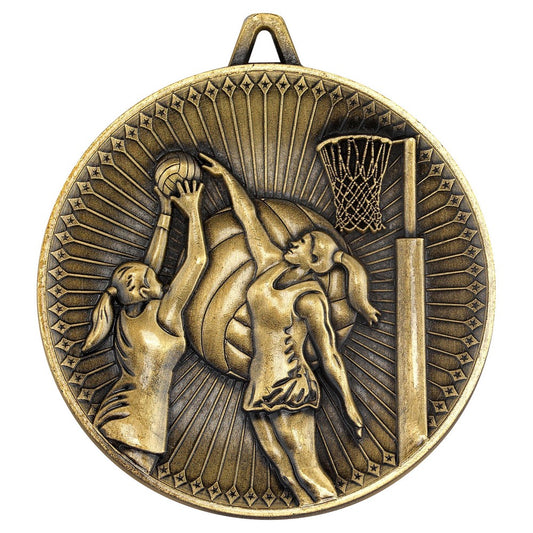 Netball Deluxe Medal - 3 Colours