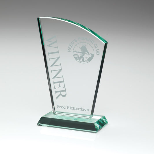 Jade Glass Sail Plaque (15mm Thick)