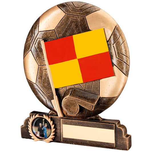 Striking Multi Coloured Linesman Resin Award - Available in 1 size