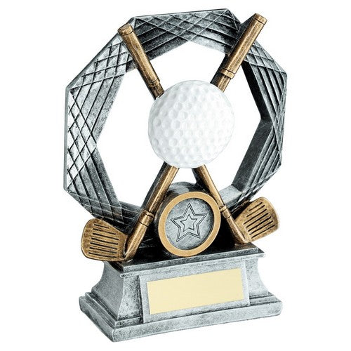 Brz-Pew-White Golf Octagon Series With Plate - Available in 3 Sizes