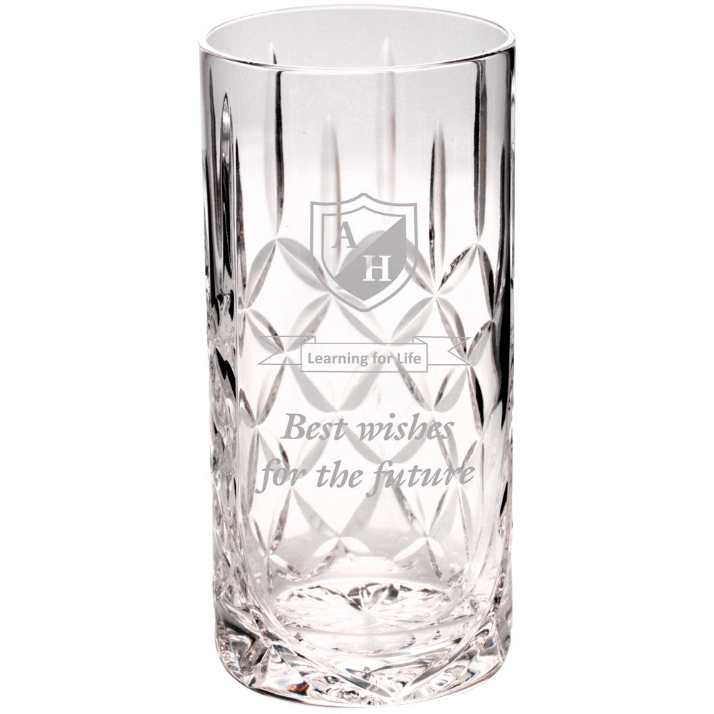 15.5cm 405Ml Highball Glass Tumbler - Blank Panel