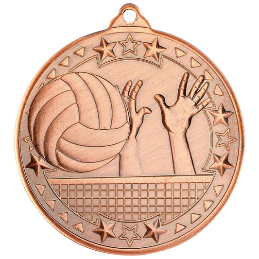 Volleyball 'Tri Star' Medal - 3 Colours