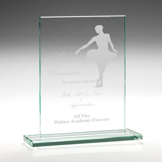 Jade Glass Rectangle Plaque (10mm Thick)