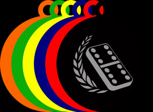 50mm Acrylic Dominoes Double Sixes Medal