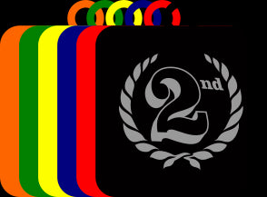 50mm Acrylic 2nd Place Square Medal