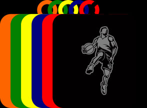50mm Acrylic Basketball Square Medal
