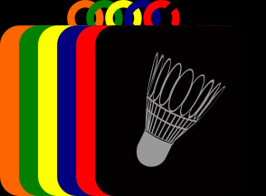 50mm Acrylic Badminton Shuttlecock Square Medal