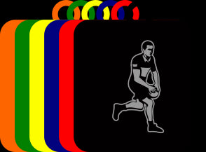 50mm Acrylic Gaelic Football Square Medal