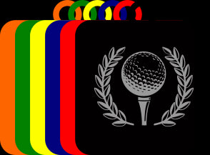 50mm Acrylic Golf Ball Square Medal
