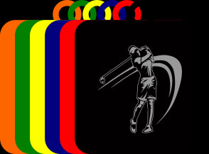 50mm Acrylic Golf Female Square Medal