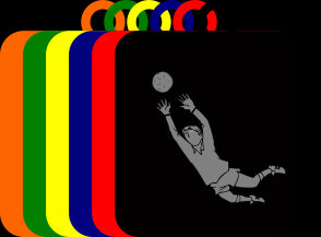 50mm Acrylic Football Goalkeeper Square Medal