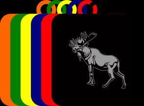 50mm Acrylic Moose Square Medal