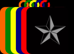 50mm Acrylic Star Square Medal