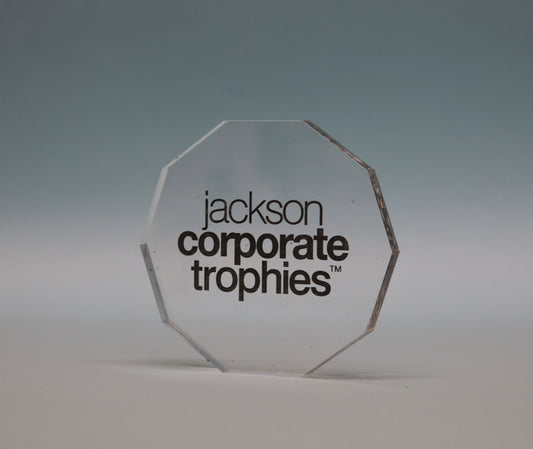 Freestanding Acrylic Decagon Award - 3 Sizes