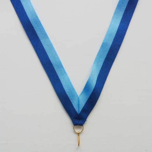 Medal Ribbon Light Blue & Blue 395x22mm