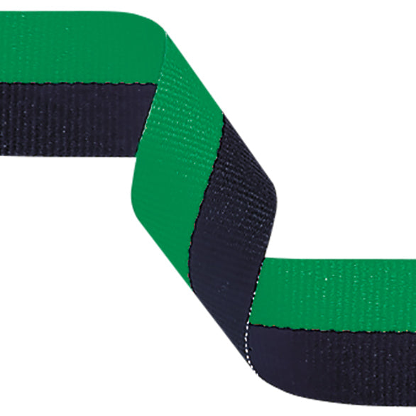 Medal Ribbon Green & Black 395x22mm