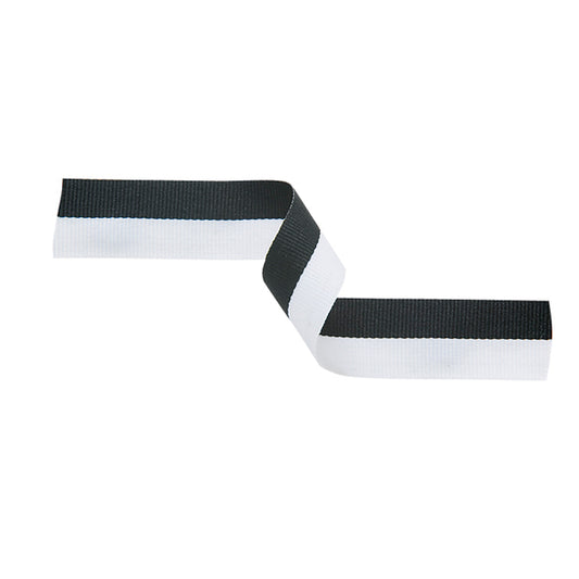 Medal Ribbon Black & White 395x22mm
