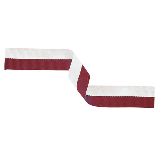 Medal Ribbon Maroon & White 395x22mm