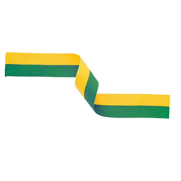 Medal Ribbon Green & Gold 395x22mm