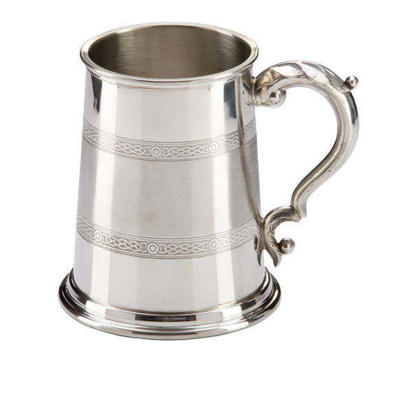 Celtic Band English Pewter Tankard 125mm 1pt