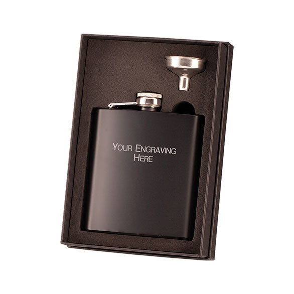 Noir Hip Flask Black-Silver 115mm