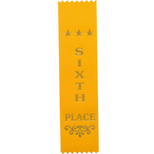 6th Place Yellow Ribbon 200 x 50mm
