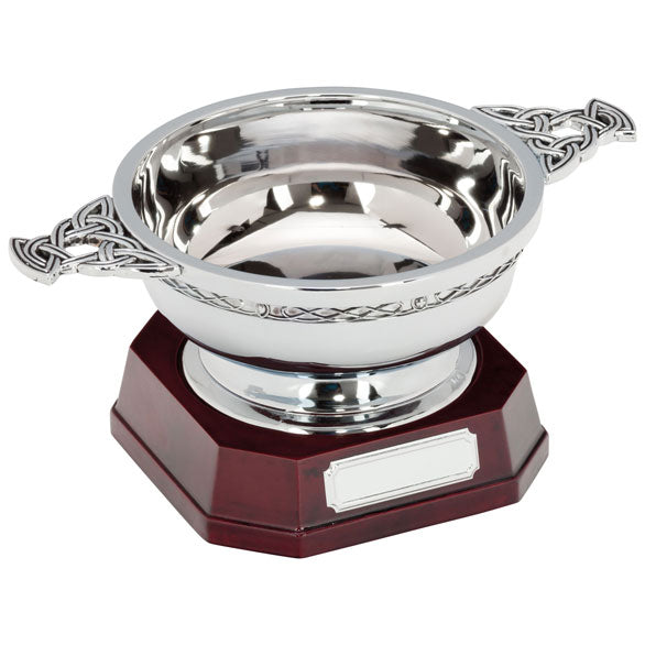 The Highland Quaich In Steel On Base 100mm (4") Dia