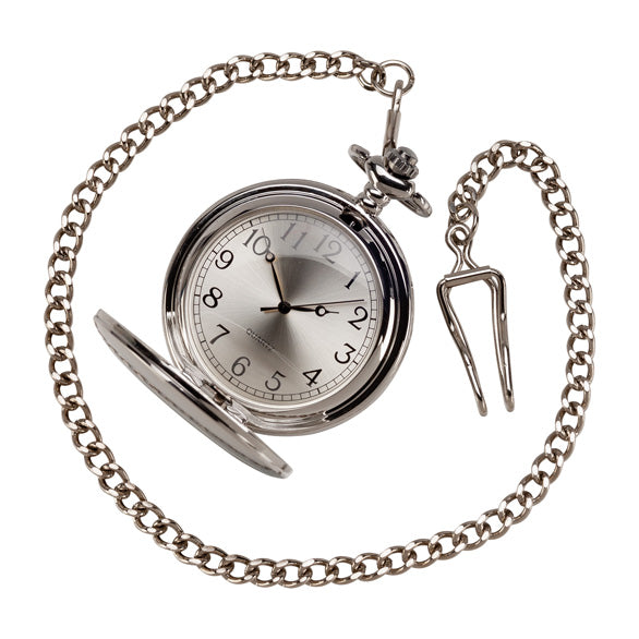Timeless Pocket Watch Polished Steel 65mm