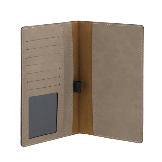 Leatherette Brown Cheque Wallet