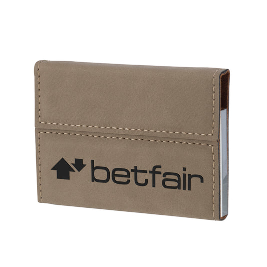 Leatherette Brown Name Card Holder