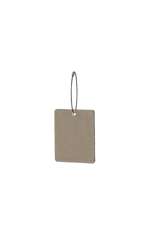 Leatherette Oblong Brown Bag Tag