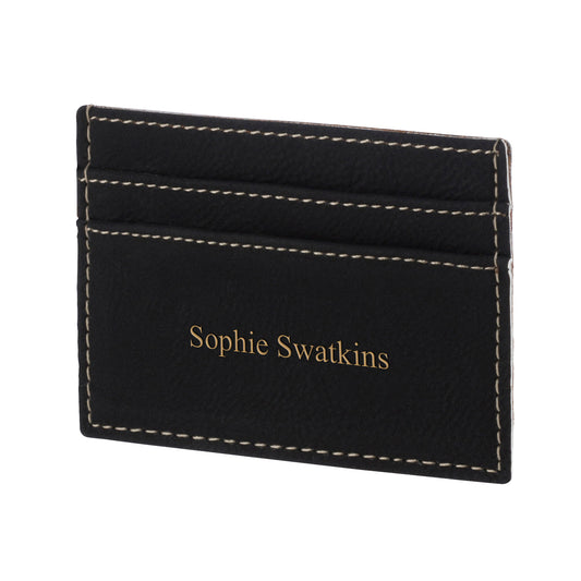 Leatherette Black Credit Card Holder