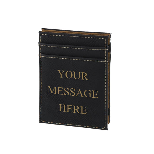 Leatherette Black Credit Card Holder