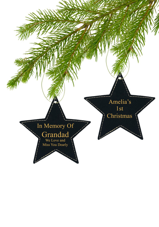 LZS Black with Gold Star Decoration