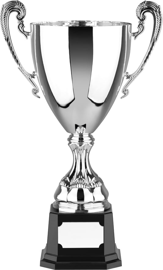 Pattern Handled Non Tanish Cup on Heavyweight Base