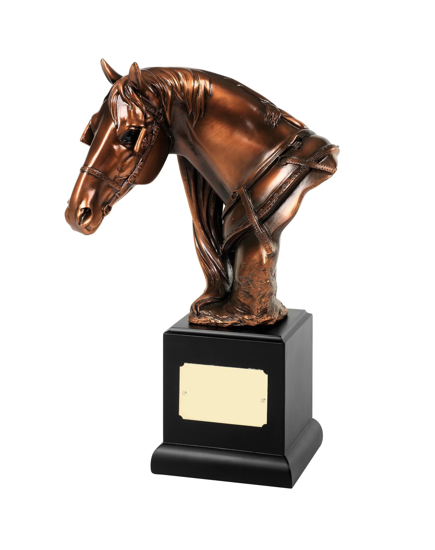 29cm Bronze Plated Horses Head