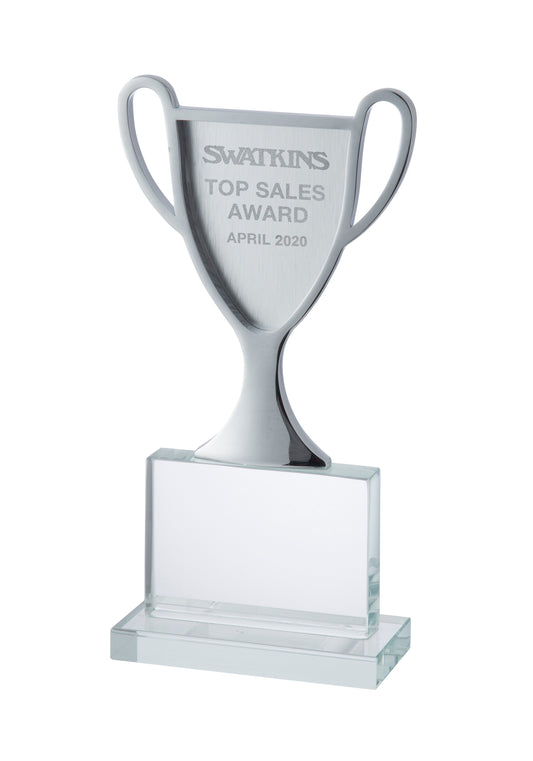 LG MB 25.5cm Metal Cup on Crystal Base