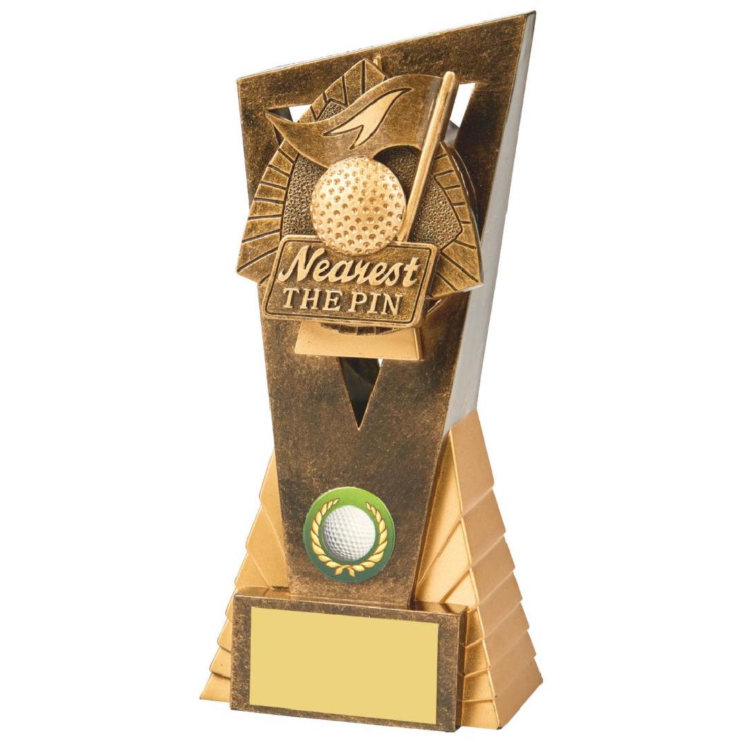 18cm Antique Gold Nearest the Pin Edge Resin