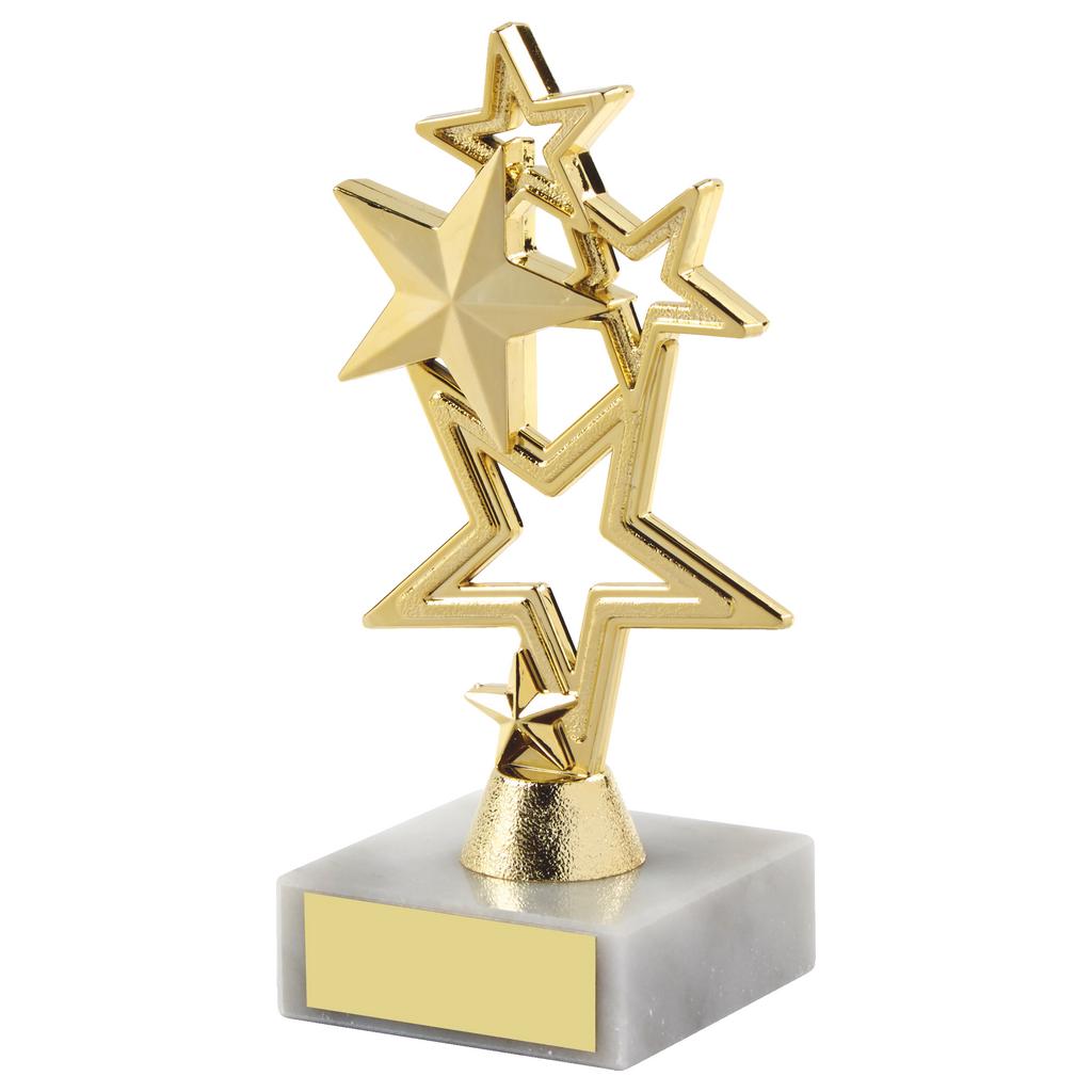 Gold Stars Achievement Trophy - Available in 3 sizes